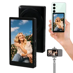 Yatao Selfie Monitor for iPhone, Convert Rear Camera to Selfie Screen, 1500mah Battery, Bluetooth-compatible Remote Control, Ideal for Tiktok Youtube Live, Smartphone Camera Accessories