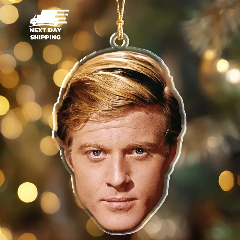 Robert Redford Memorial Ornament: Nodding Man Meme Keepsake Acrylic Ornament