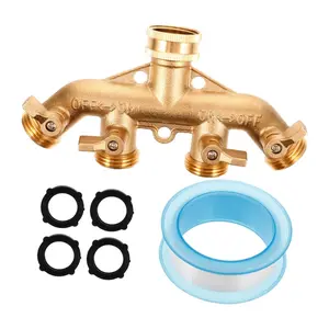 1 set of adjustable joint garden faucet splitter, courtyard hose connector, hose-to-hose connector, faucet adapter, hose adapter, water pipe quick-connect fitting, copper