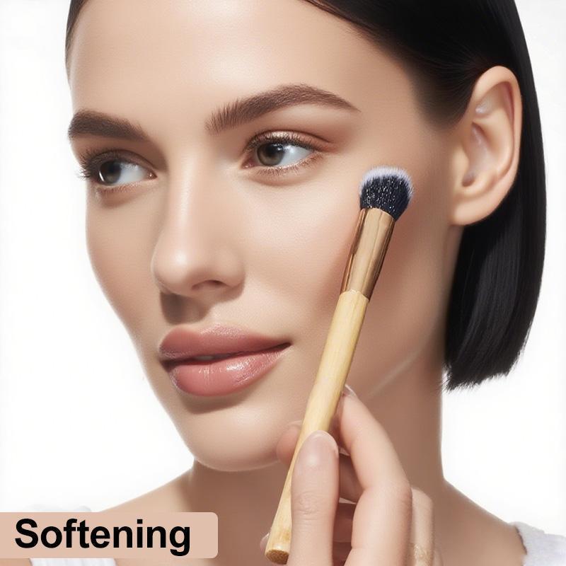 Dual-Sided Concealer Paw Brush, Angled Design for Seamless Makeup Application