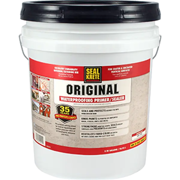Seal-Krete 100005 5 gal. Original Waterproofing Solution – Acrylic Bonding, Concrete, Pre-Mixed, Sealant, Transparent Adhesive Options, Acrylic Bonding Sealers, Concrete Sealer Sealers
