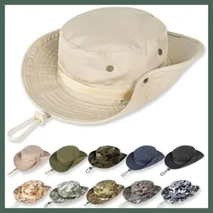Sun Hats for Men & Women - UPF 50+ UV Protection Bucket Hat, Boonie Style for Safari, Fishing, Hiking, Beach & Outdoor Activities - Army Green