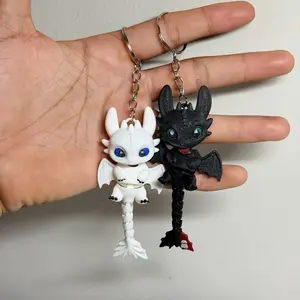 Articulated Dragon Duo Keychains 3D     Surprise someone you love with one