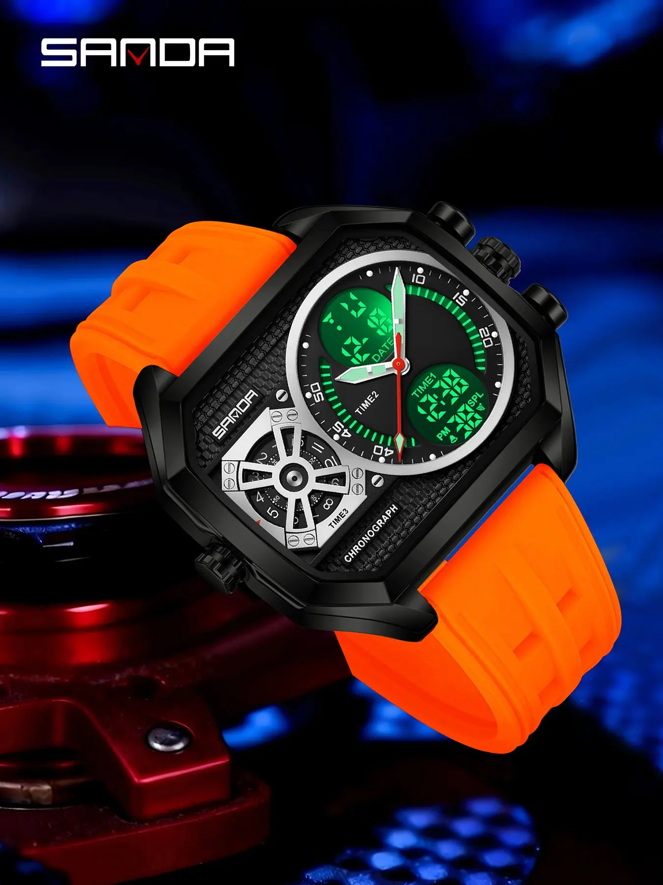 Silicone Black Orange