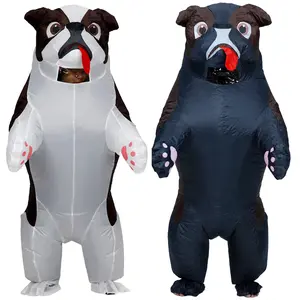 7ft Inflatable Shar Pei Dog Costume, No Batteries, Adult Youth Size 155-190cm, Includes Fan for Halloween Party Fun