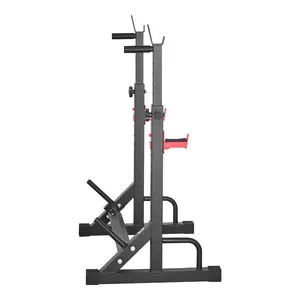 VEVOR Power Cage Squat Rack, Home Gym Power Rack with Adjustable Height Width, 550LBS Strength Training Workout Equipment with Barbell Storage Racks J-Hooks for Bench Press, Squat, Weight Lifting