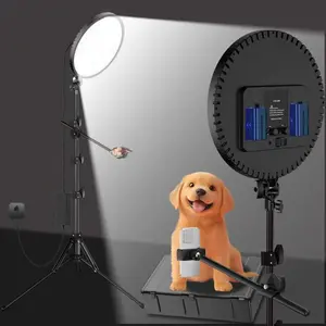 Professional Barber Light Large Ring Light 55W 6500K Full-Screen Selfie Light Ring with Tripod Stand, 360 Phone Holder,Remote Controller,Box,Professional Big Ring Light for Live Stream TIK(Black, 13)