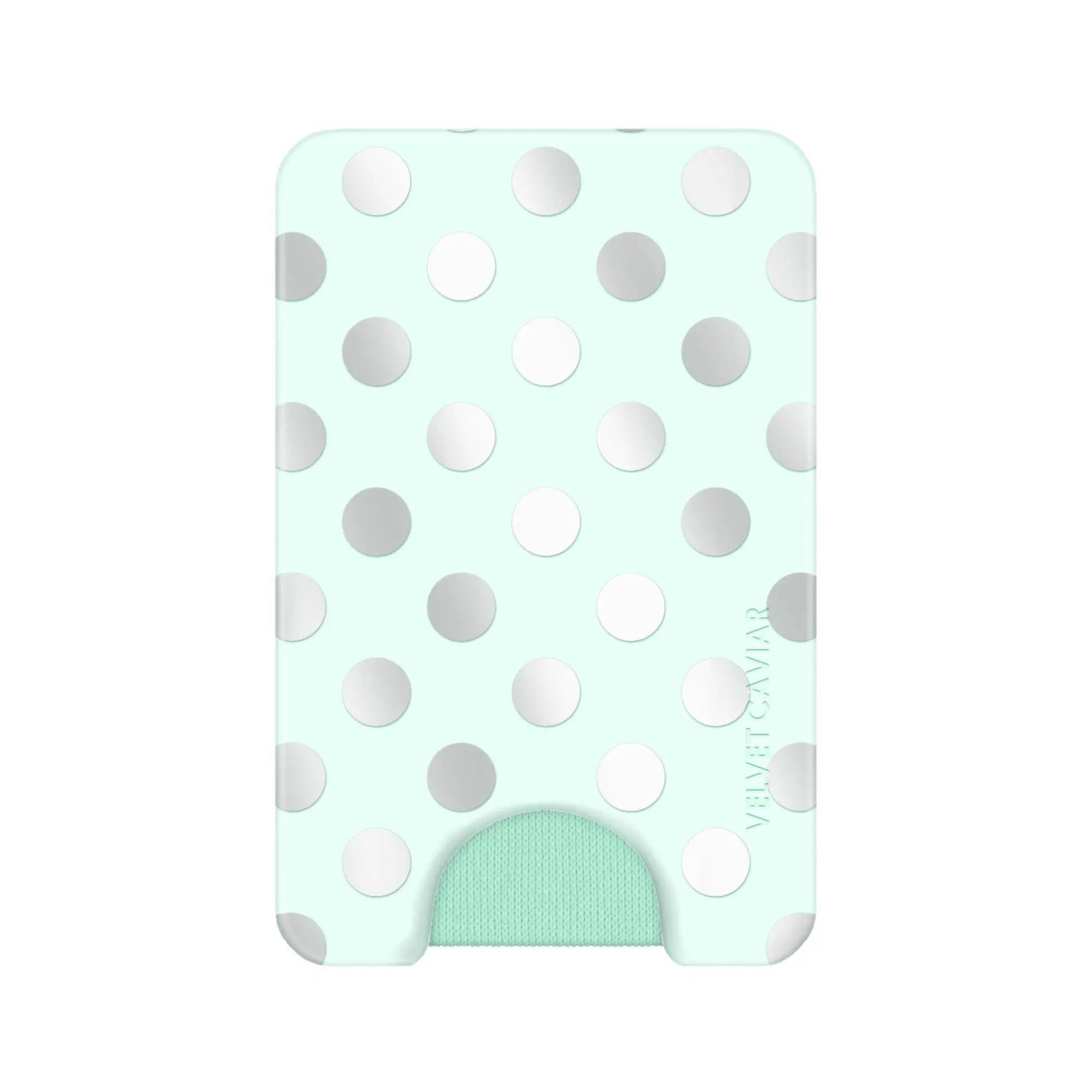 Mint Chrome Polka Dot MagSafe Wallet