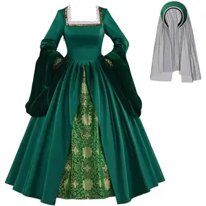 Tudor Court Gown - Anne Boleyn & Elizabethan Royal Dress Green