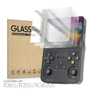 Original R36s Tempered Glass Screen Protector for 3.5 Inch Handheld Players Gaming Rgb20s R35s Display Protection Film Accessories