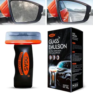 Windshield Oil Film Eraser Wand - All-in-One Pro Kit with Glass Cleaning Emulsion Formula and Sponge - The Ultimate Streak-Free Solution to Prep for Rain Repellents