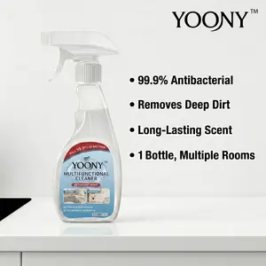 YOONY Home Cleaning Foam Spray (10.14 oz) - Cleaning and Organizing Solution for Removing Hard Water Stains, Toilet Grime, Soap Scum from Various Surfaces
