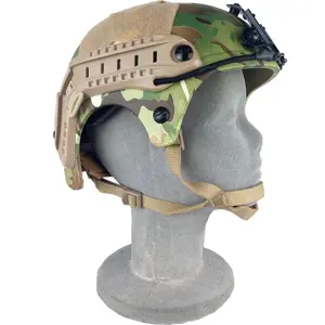 TB269 4 Points Tactical Helmet Accessories Retention System Chin Strap with Bolts and Screws for Mich ACH Fast IBH Helmet Tan