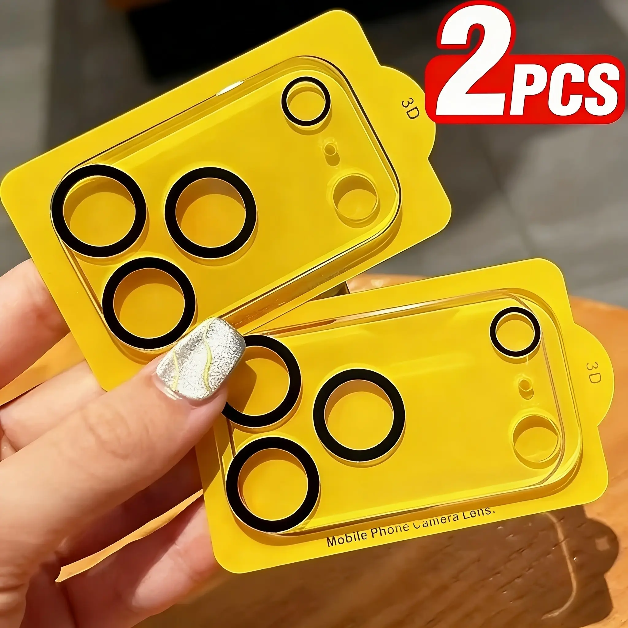 2-Pack HD Cellphone Camera Lens Protector Film, Compatible with iPhone 18 Pro Max, Fold, 17 Pro Max, 16 Pro Max, 15, 14, 13, 12, 11 Pro Max, 9h+, Scratch-Resistant