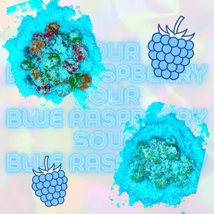 Best Sour Gummy Candy Blue Raspberry Gushers Nerdz Clusters - Trending Snack on Tiktok