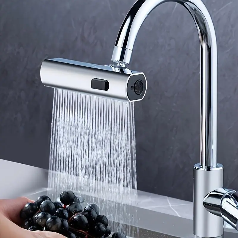 Multi-Functional Three-In-One Kitchen Faucet, Touch Rotating Nozzle, Sink Extender, Fruit Vegetable Cleaner, Kitchen Accessories, Faucet Sprayer Attachment, Kitchen Faucet Attachment