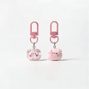 2 Cute Cartoon Pig Keychains, Pig Keychain Pendant, Simple Daily Style, Small Charming Bag Decor, Versatile Bag Accessory