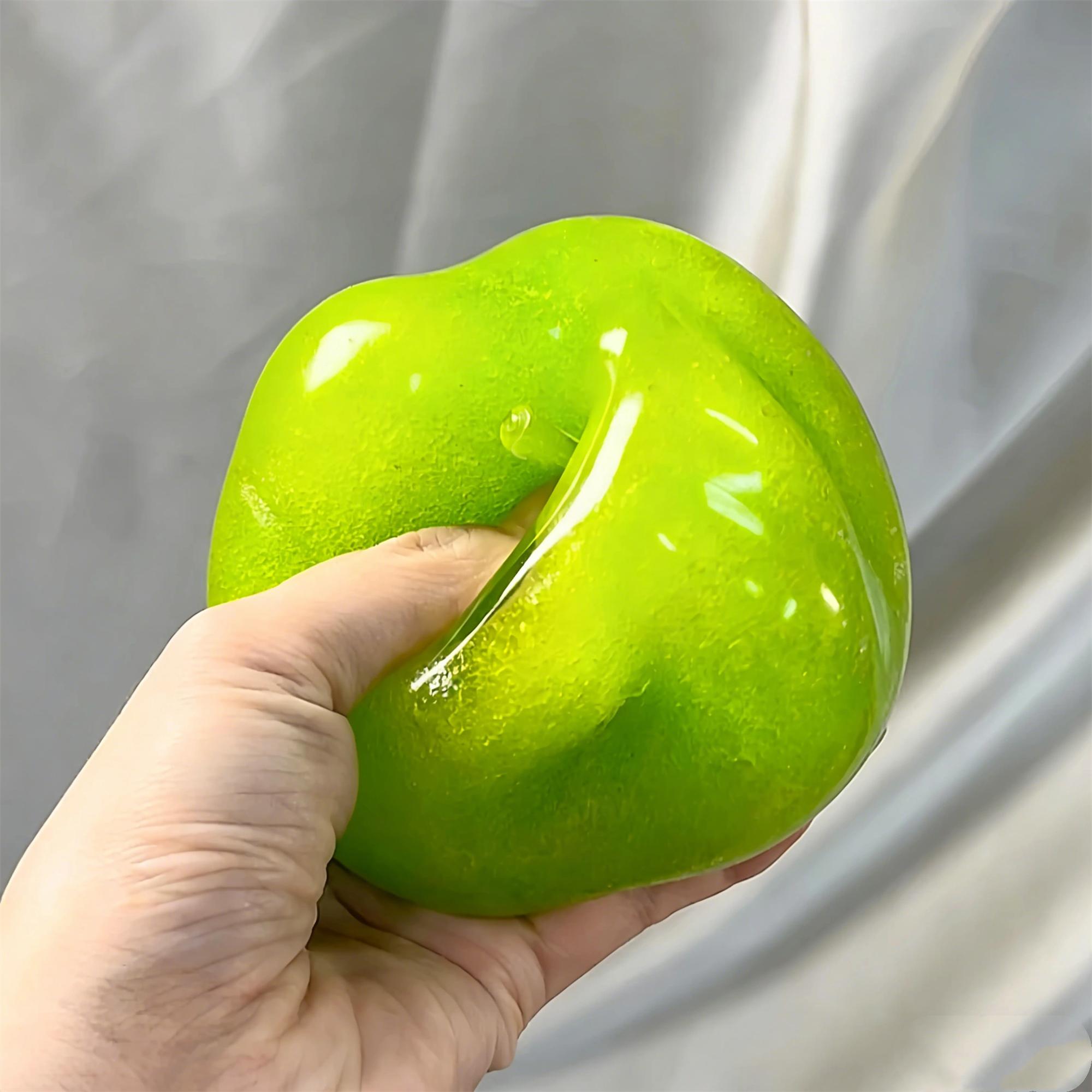 Slushie Green Apple Squishy - Moldable Non-Rebound Crunchy Fidget Toy| Perfect for Medium Grip Strength Slushie Green Apple Squishy - Moldable Non-Rebound Crunchy Fidget Toy| Perfect for Medium Grip Strength