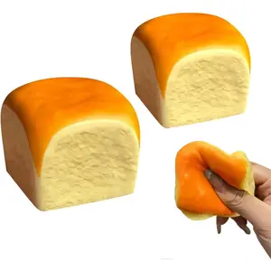 Bread-Shaped Slow-Rising Squeeze Toy — A Soft, Adorable Stress-Reliever. Made from PU material, this tactile fidget toy is the perfect choice for office or party gifts.
