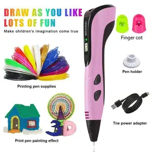 3D Printing Pen 8-Piece DIY Kits - Vibrant Creative Toy with USB Type-C Charging Cable, Charging Head, Base, Picture Album, 36m PLA Consumables, Speed Slider - Ideal Children's Birthday Gift
