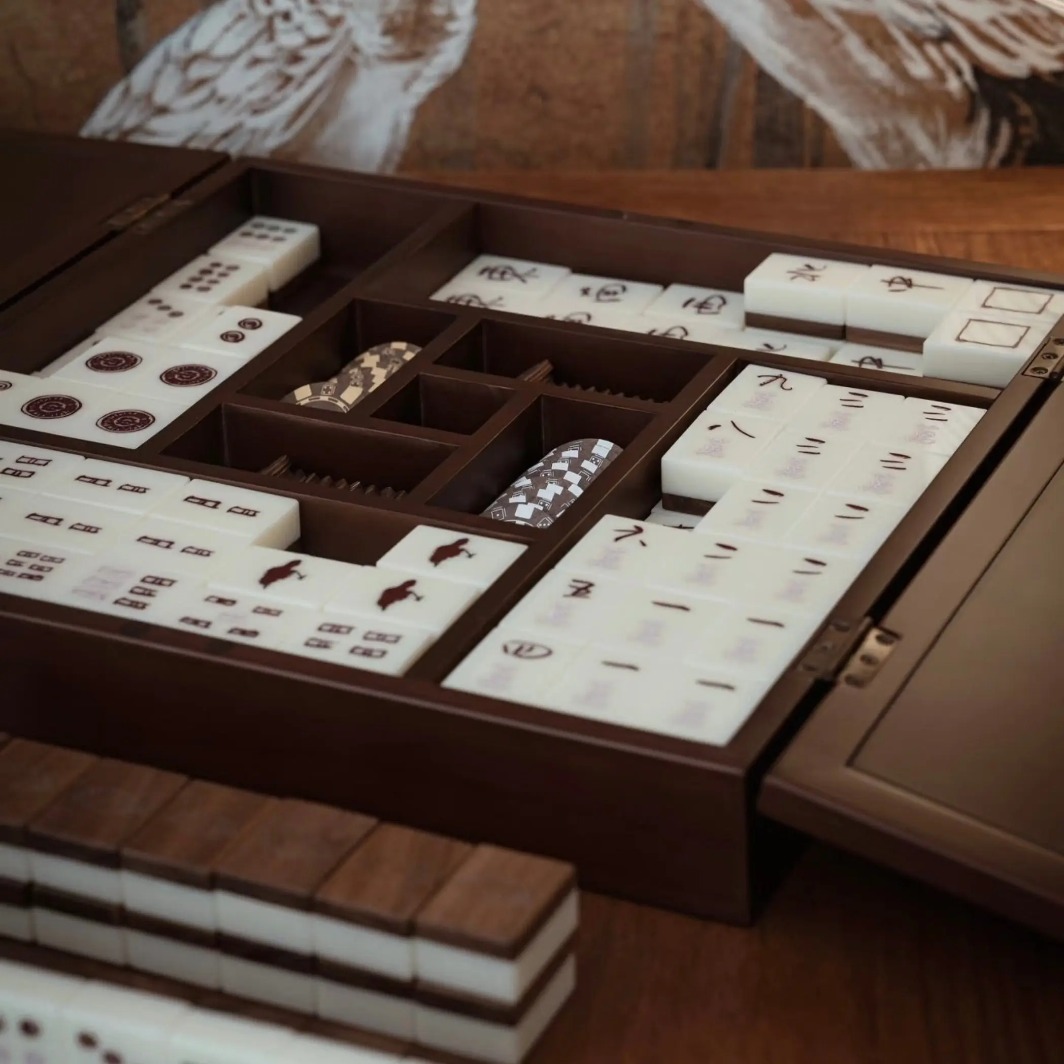 Luxury Mahjong Set Complete 144 Tiles, Ready to Ship