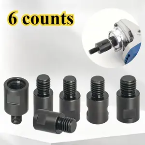 6-Piece Thread Adapter Set, High-Quality Metal Polishing Machine Interface Connectors with Tool Compatibility, Six Essential Adapters, Includes M14-M10 & More Tools Accessories
