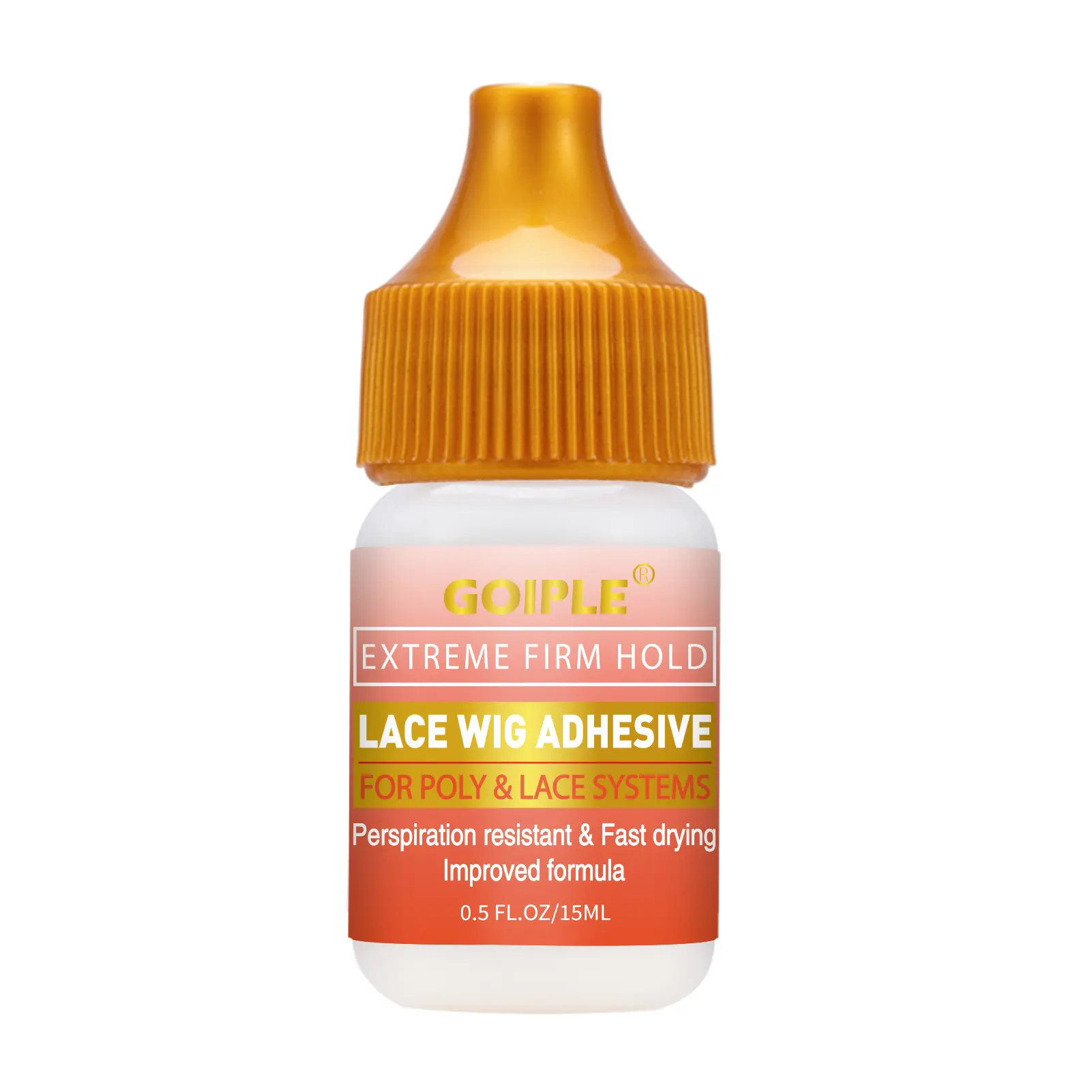 Goiple 15ml Invisible Lace Glue for Forehead-Lace Wigs, Waterproof Strong-Light Hold Adhesive for All Adults’ Hair Replacement, Natural Look Transparent Hair Bonding, Strong Hold