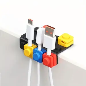 Desktop Data Line Holder Clip, Phone & Charger Cable Organizer, Keep Desk Clean, Essential Office Accessory, Desk Organizer Tidy, Desk Gadgets, Cure-Healing Design