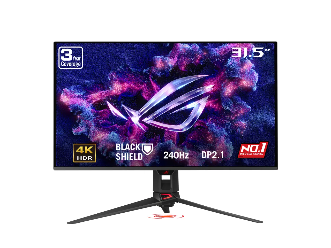 ASUS ROG Swift 32 inch UHD 4K 240Hz AMD FreeSync Premium Pro & G-Sync Compatible 0.03ms HDR500 USB-C GEN 3 OLED Gaming Computer Monitor with Height Adjustable, Swivel & Tilt Stand PG32UCDM3