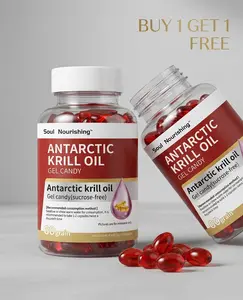 [Buy 1 Get 1 Free]Greenmom Antarctic Krill Oil Gel Candy - 60 Grain (0.75g x 60pcs) | Sucrose-Free Deep Sea Omega-3 Supplement