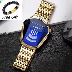 Men's Business Quartz Watch & BeadedBracelet Set, Fashion Watch Set for Party, DailyDecor, Trendy All-match Watch Set for BirthdayGifts without Box
