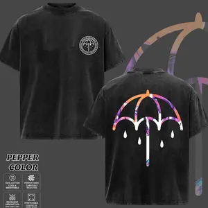 Bring Me The Horizon That's The Spirit 10th Anniversary Black Coloured Umbrella Graphic Hoodie, Unisex Oversize Modern Rock Band Heavyweight Cotton T-Shirt, Gift for Rock Music Lovers, Aesthetic Gothic Streetwear Gift, Metal Clothing Top VTP