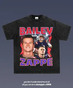 BAILEY ZAPPE 1.0 – Graphic Tee, Menswear Crew Neck Football Streetwear T-Shirt, Unisex Casual Regular Fit Cotton Tops, Good Vintage Hip-Hop Bold Retro Apparel, Men Round Neck Y2K Sports Tees