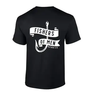 Men S Christian Shirt Fishers of Men Matthew 4 19 Graphic Tee Cotton Fitted Crewneck Short Sleeve Casual Streetwear Love Warmer