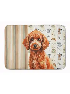 Carolines Treasures WDK7575RUG 19x27 in. Toy Red Poodle Animal-Inspired Art-Themed Cozy Cushioned Memory Foam Kitchen Mat for Coffee Bar, Animal-Inspired Kitchen Rugs, Art-Themed Kitchen Rugs