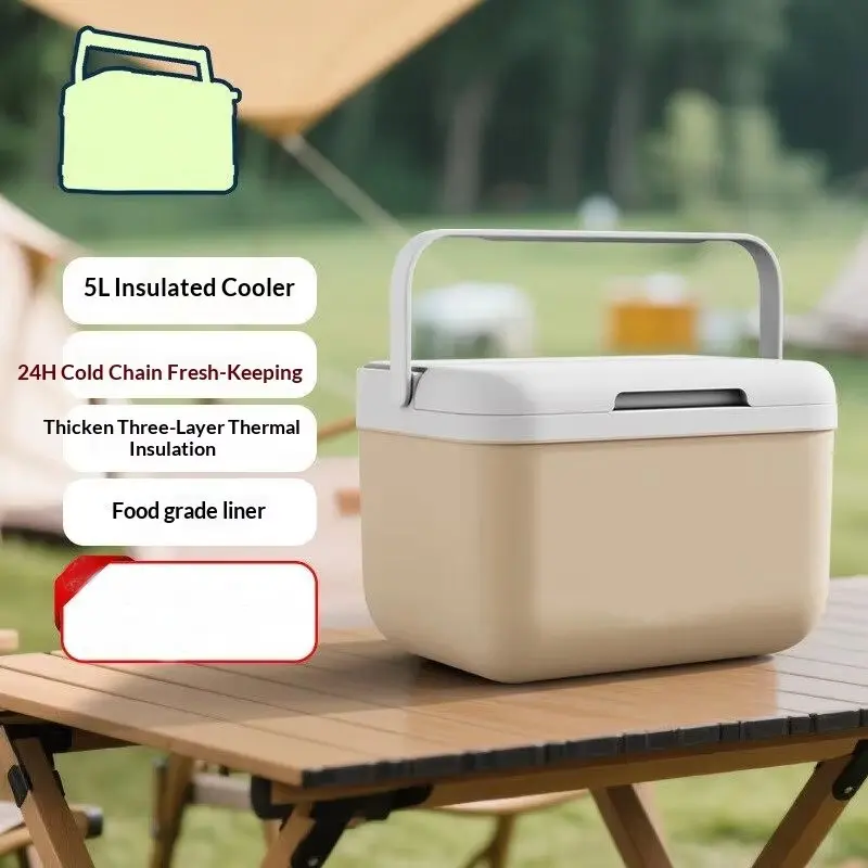 Outdoor Insulated Ice Chest, Camping Car Cooler Bucket, Commercial Stall Fishing Portable Food Preservation Freezer Box, Portable Travel Cooler, Ice Retention Cooler, Outdoor Camping Equipment, Camping Gear and Equipment, Camping Supplies