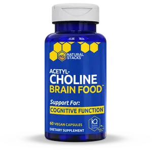 Acetylcholine Brain Food - Nutrients to Support Cognitive Function.* Brain Fatigue Supplement.* Acetyl-L-Carnitine HCL, Alpha-GPC, Vitamin B1, and more