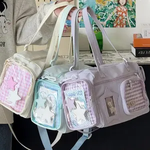 New Cute Hand-held Shoulder Bag Japanese Ins Crossbody Bag Large Capacity Versatile Travel Bag for Girl Kawaii Ulzzang Ita сумка