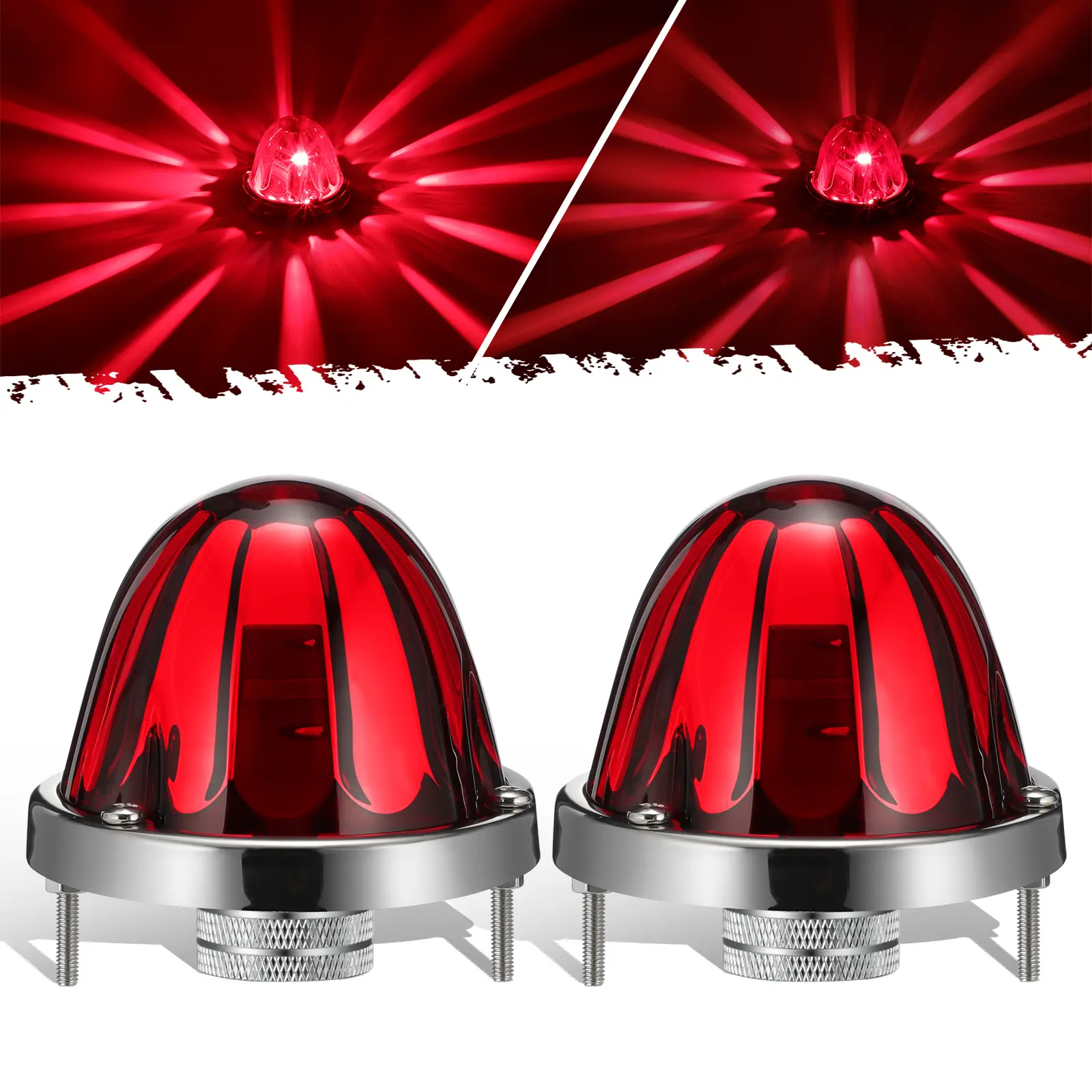 Red Lens/Red LED-2 Pieces