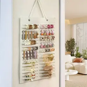 Claw Clip Organizer,Hair Clip Organizer, Wall or Door Mounted, Adjustable, Girls' Hair Accessories Organizer, Suitable for Storing Hair Clips, Claw Clips, and Various Hair Ornaments, Christmas Gift, Gift for Girls