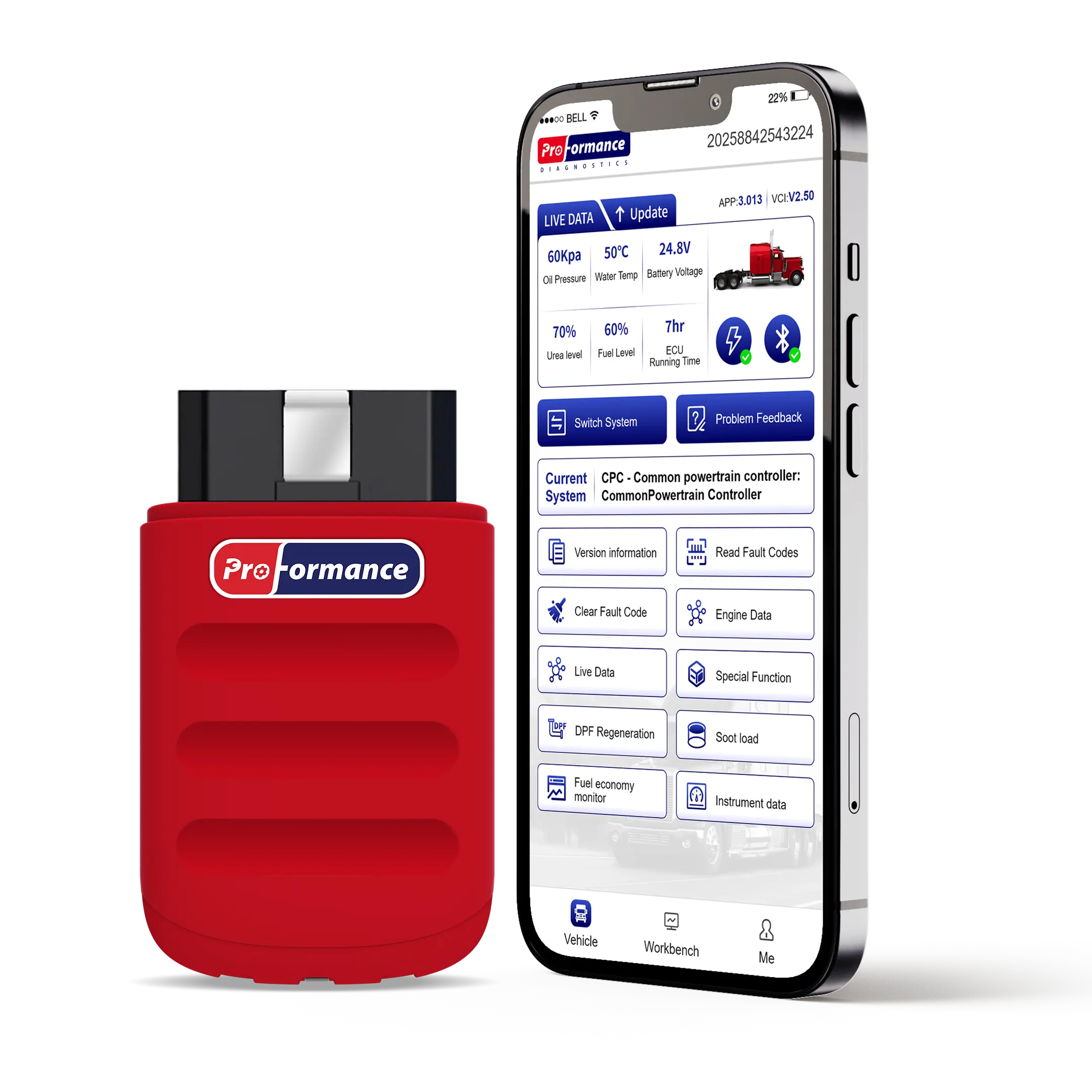 ProFormance Link (Diesel Truck Scanner) – Heavy Duty OBD2 Diagnostic Tool for Semi Trucks, Forced DPF Regen, Code Reader, Live Engine Data and more