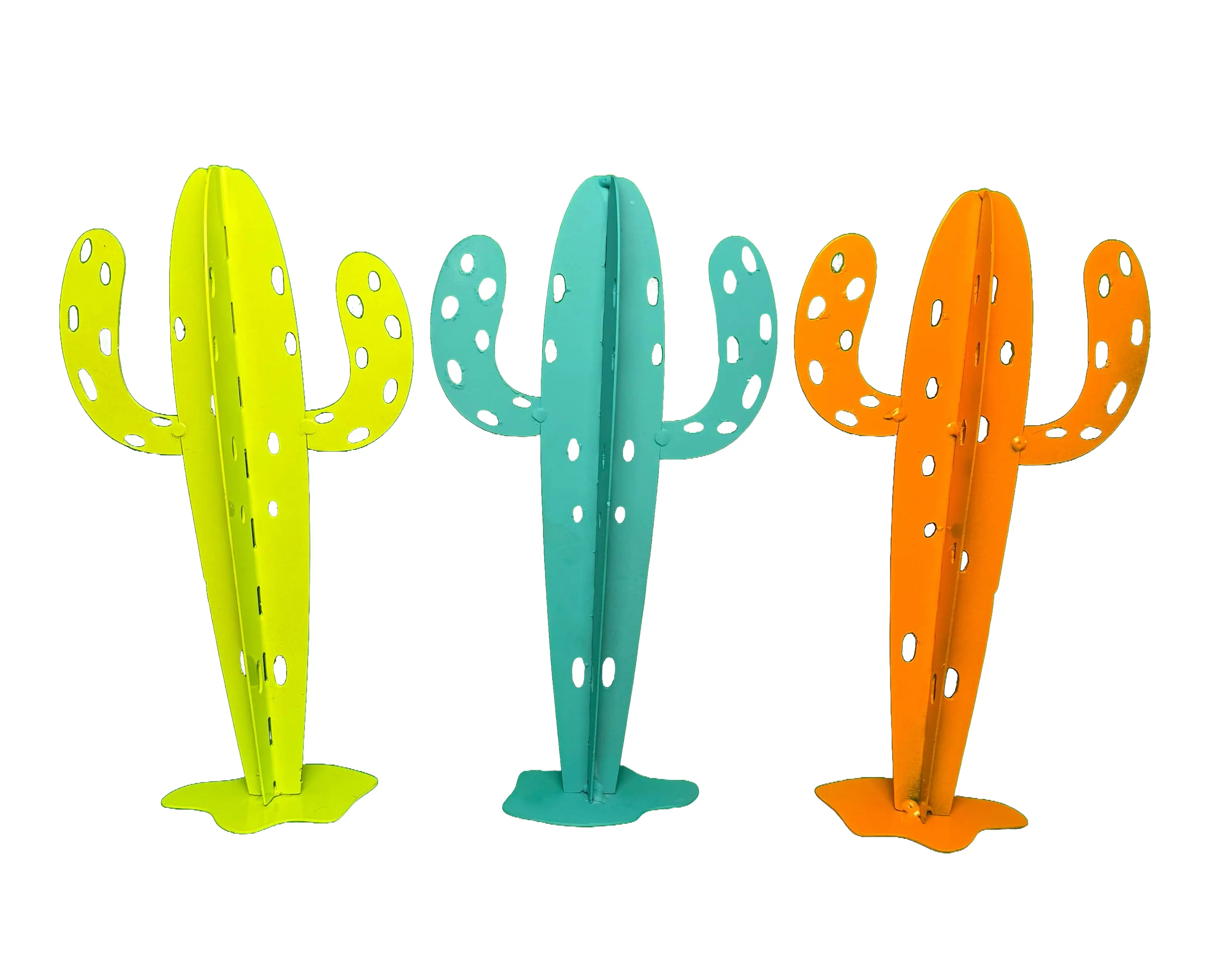 The Iron Bloom – 10.75" Artisan Steel Cactus Ornament Handcrafted Desert Indoor Plant Art Decor Decorative Gift Nature Sculpture
