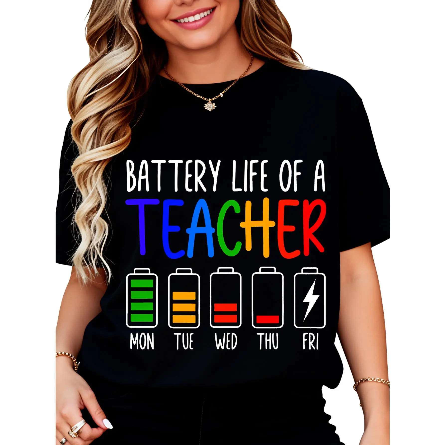 Men's Cotton Top, Fashion Short-Sleeve Tshirt, Comfortable Funny School Teacher Appreciation T-Shirt