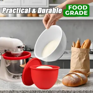 Silicone Bowl Reusable Liners for KitchenAid KSM150 Tilt-Head Mixers (5/7 Qt), Food Grade 1/2/3pcs Reusable Liners, Non-Stick, Durable, Easy-Clean Kitchen Appliance Parts for Stand Mixers Containers