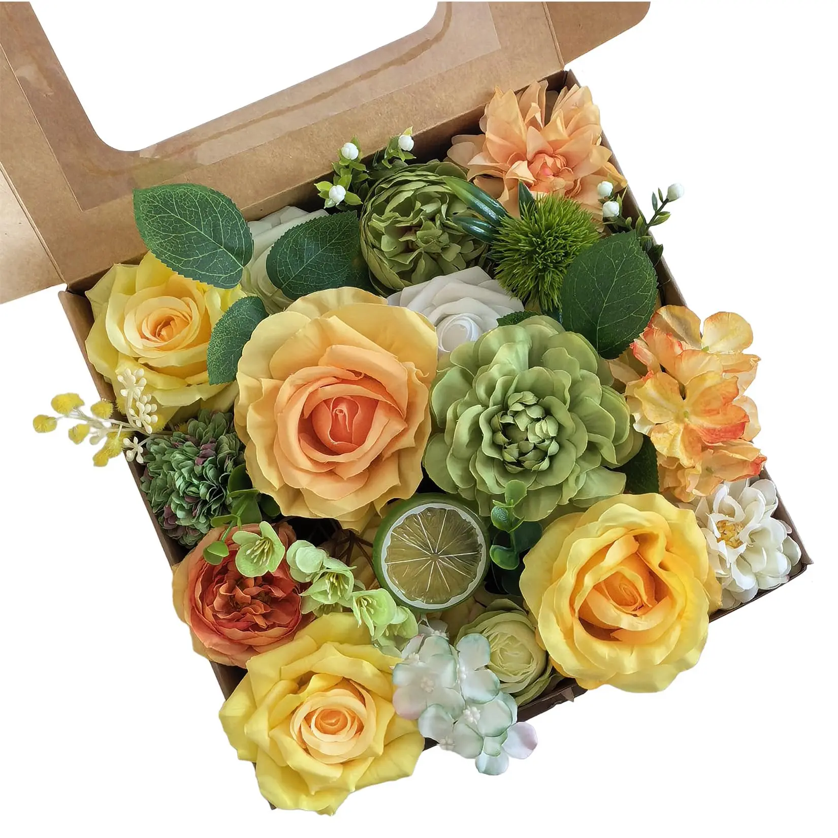 GAOMON 30 Pcs Realistic Faux Silk Artificial Flowers with Iron Stems for Home Indoor Decor, Vase Arrangements, Wedding Party Bouquets Centerpieces