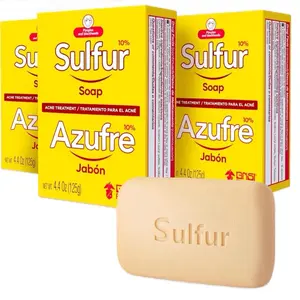 Azufre Acne Treatment Sulfur Soap 10% for Effective Acne Treatment 4.4 oz 125g