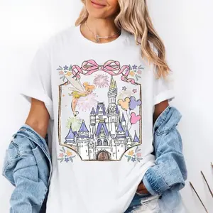 Castle Tinkerbell Coquette Vintage T-Shirt, World Shirt, Magic Kingdom Vacation Tee