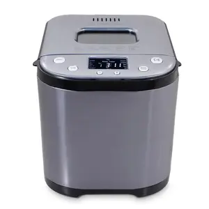 Culinary Chef Bread Maker with 15 Programs, Custom Loaf Sizes, and Gluten-Free Option, Black Stainless Steel