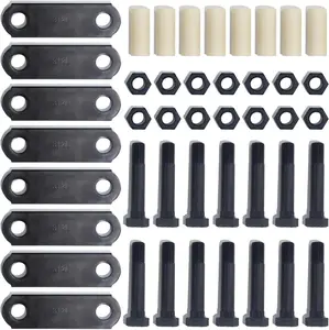 Trailer Axle Shackle Bolt Kit (3-1/8'' Trailer Shackle Straps 312), Tandem Axle Trailer Shackles Kit for Double Eye Leaf Spring 3500 lbs-7200 lbs Axles (14  & 14 Nuts)