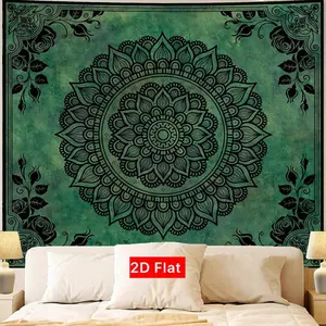 Boho Mandala Banner, 2D Flat Design for Bedroom & Home Décor, Ideal for Dorms & Living Spaces, No Power Required